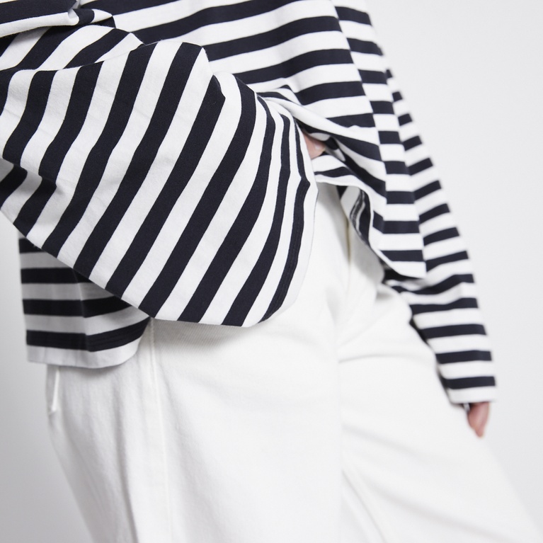 Striped longsleeve-tee "Ammie" Navy